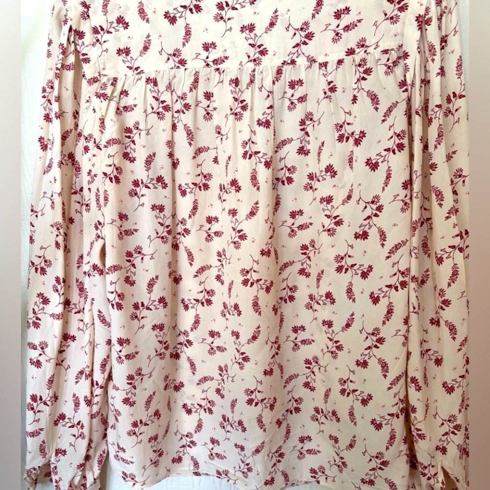 FRAME Sz S Voluminous Blouson-Sleeve
Floral Blouse - Picture 6 of 7